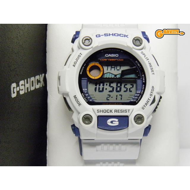 一部予約 G 7900a 7jf ホワイト ネイビー ムーンデータ タイドグラフ機能搭載 美中古品 腕時計 Glasgowdisabledscouts Org