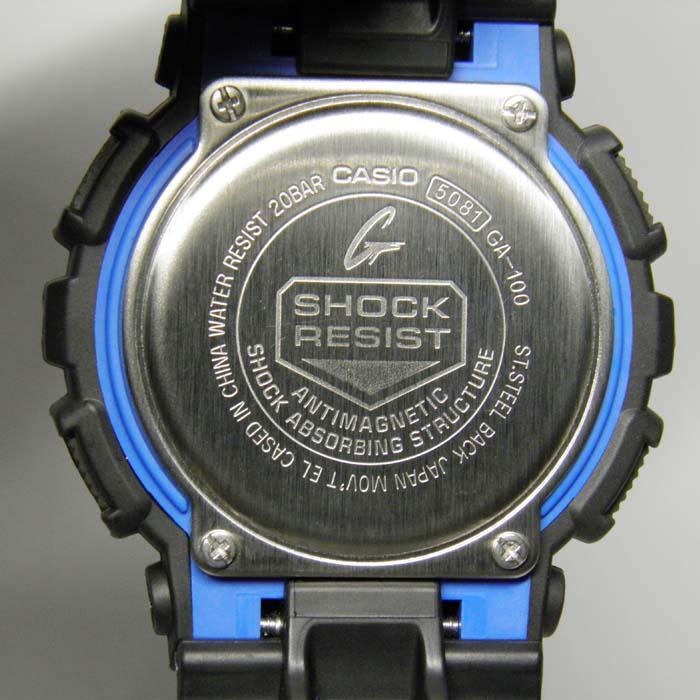 G-SHOCK GA-100-1A2JF ブラック×ブルー ビッグケース デジアナモデル
