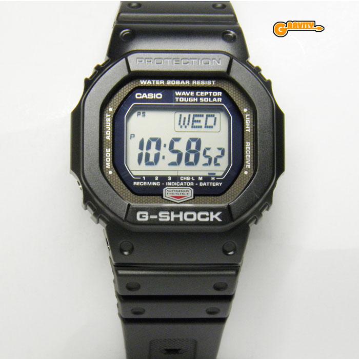 【美品】CASIO G-SHOCK GW-5600BJ-1JF ソーラー腕時計 G-SHOCK GW-5600J-1JF スクエアデザイン 鍛造バック 電波