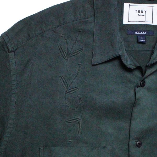 TONY TAIZSUN X OBLEKT FOXY TENCEL DYEING SHIRTS BLACK テンセル