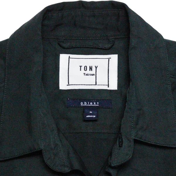 TONY TAIZSUN X OBLEKT FOXY TENCEL DYEING SHIRTS BLACK テンセル