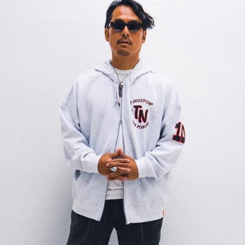 TonyTaizsun（トニータイズサン） TONY KINGSTON ZIP HOODIE GRAY 