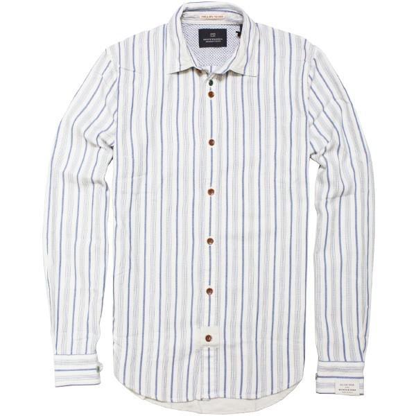 スコッチ＆ソーダ COMBINED SHIRT　COMBO A　ストライプシャツ　SCOTCH&SODA｜gravy-shop