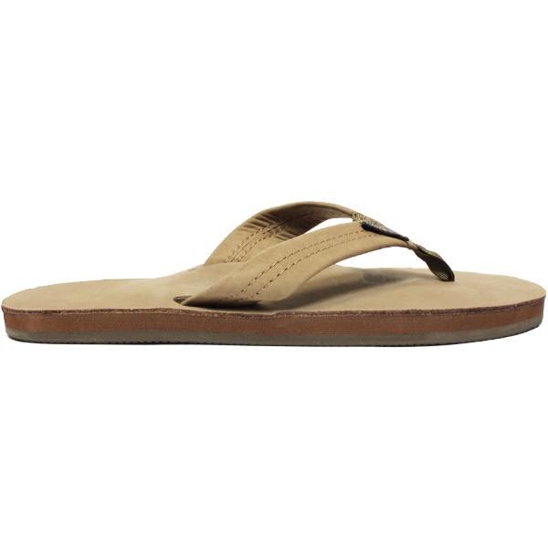 Rainbow Premier Leather 301 Infradito Uomo In Pelle Nabuk - Marrone Scuro, Taglia 9.5-10.5 USA