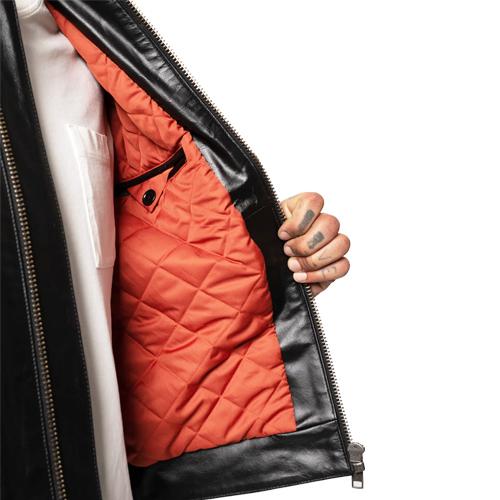 NUDIE JEANS/ヌーディージーンズ EDDY LEATHER JACKET BLACK ドライ