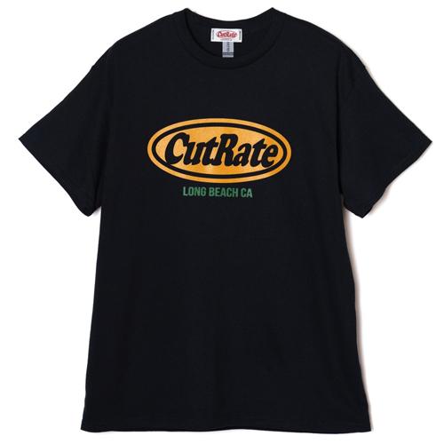 Cut-Rate（カットレイト） CUTRATE CUTRATE LOGO SS TEE BLACK Tシャツ 