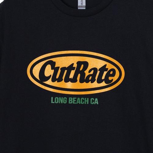 Cut-Rate（カットレイト） CUTRATE CUTRATE LOGO SS TEE BLACK Tシャツ