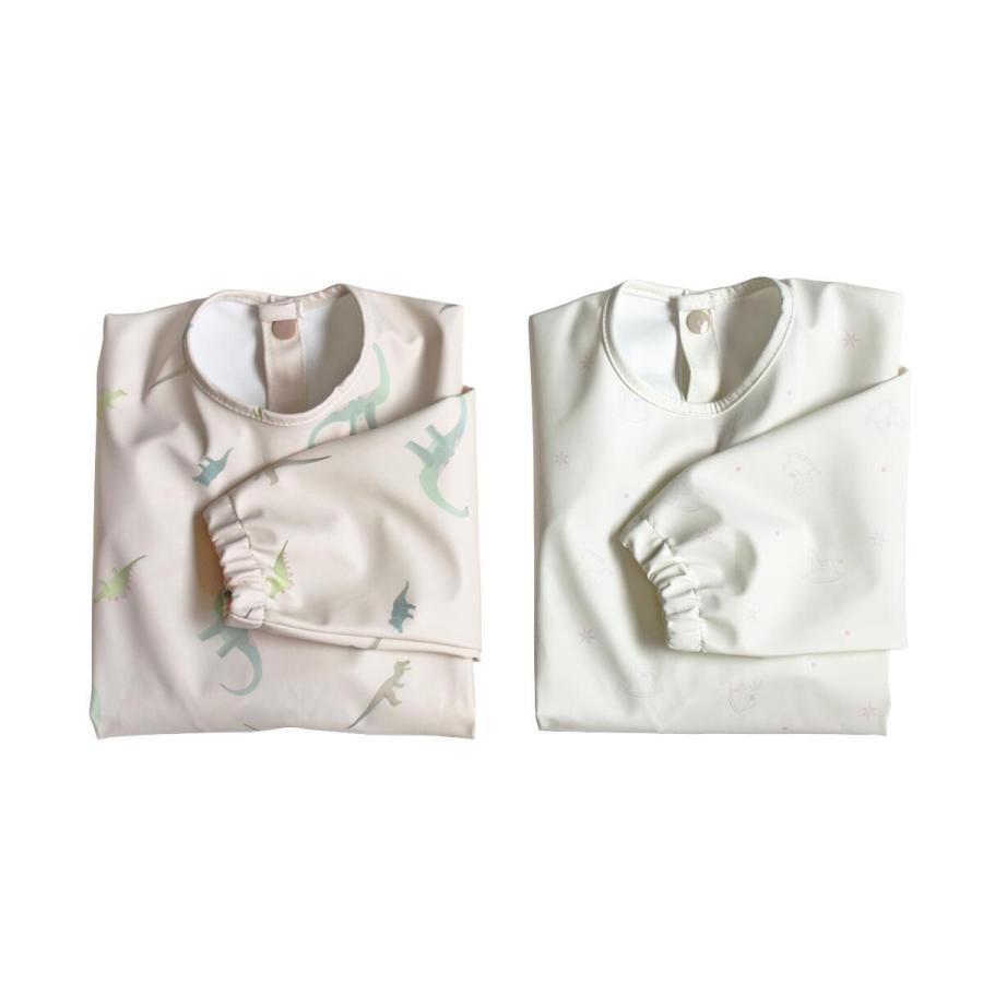 nico ニコ 長袖エプロン【全2種類】木馬　恐竜 おしゃれ　ギフト　出産祝い 男の子 女の子 プチギフト 生後６ヶ月〜 1歳 ２歳 | 