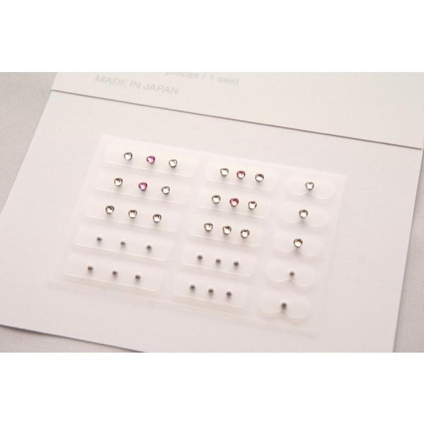 スリーポイントジュエル ピンク系 スワロフスキー＆ジュエルなし