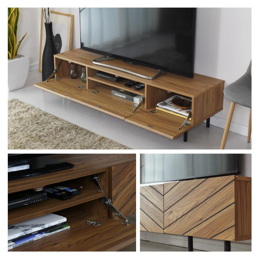 FU779】☆サイドボード （TV台）収納 ローボード ブラウン シンプル