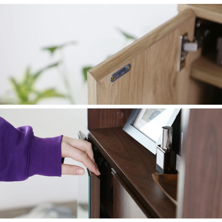 DORIS（ドリス） シューズボックス 靴箱 上下鏡扉 収納棚 ハイタイプ