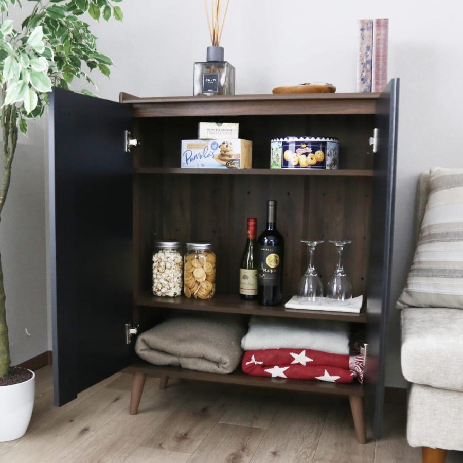 【美品】チェスト キャビネット リビングボード リビングチェスト DORIS（ドリス） サイドボード キャビネット リビングボード 幅74 収納