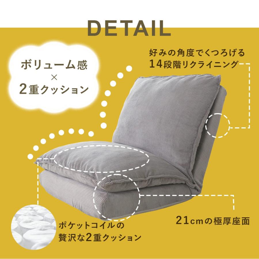 DORIS（ドリス） 座椅子 座いす コンパクト リクライニング ソファ 極