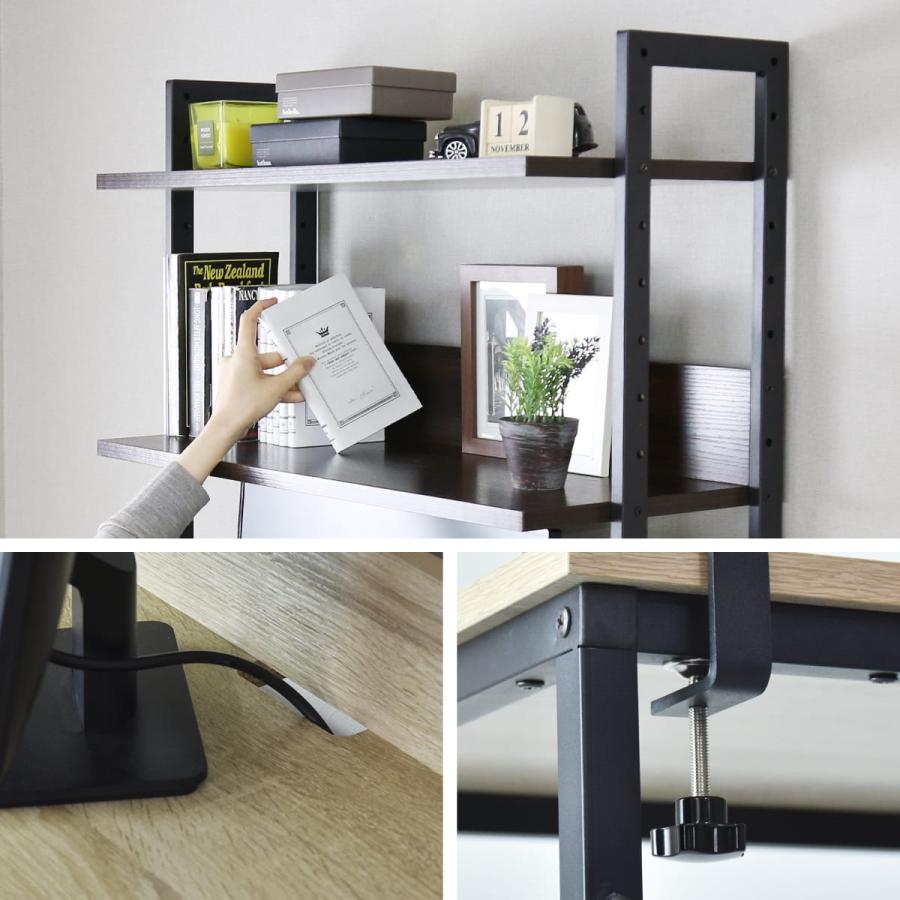 DORIS（ドリス） 机上ラック デスク上 モニター台 収納ラック 3段 木製