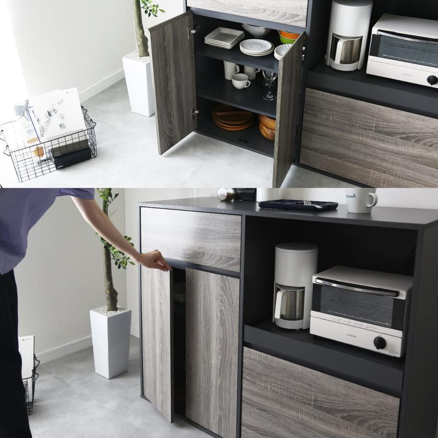 DORIS（ドリス） レンジ台 食器棚 キッチンボード レンジ台 幅120 高さ