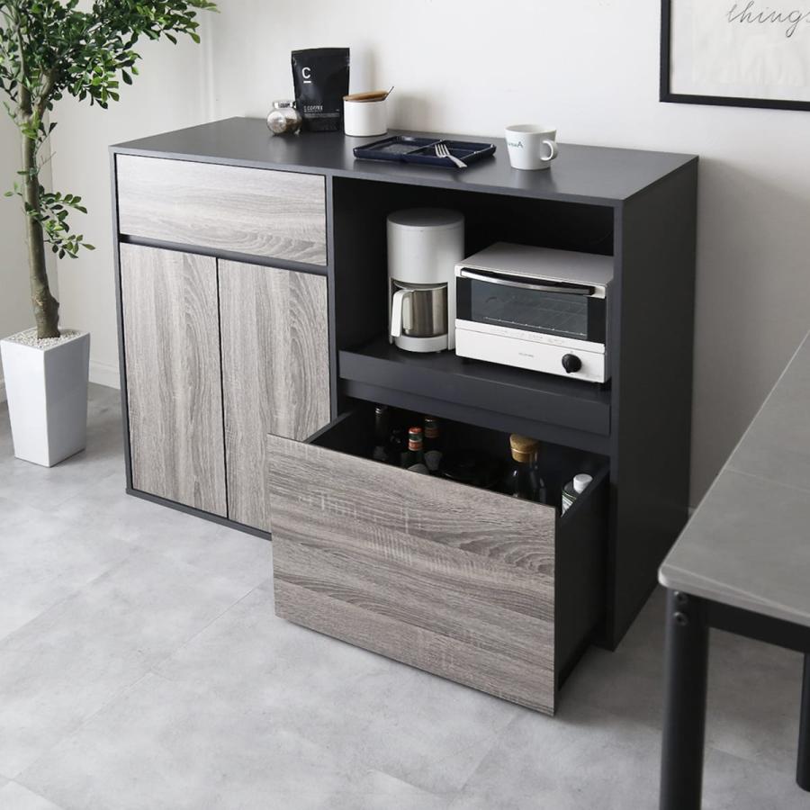 DORIS（ドリス） レンジ台 食器棚 キッチンボード レンジ台 幅120 高さ