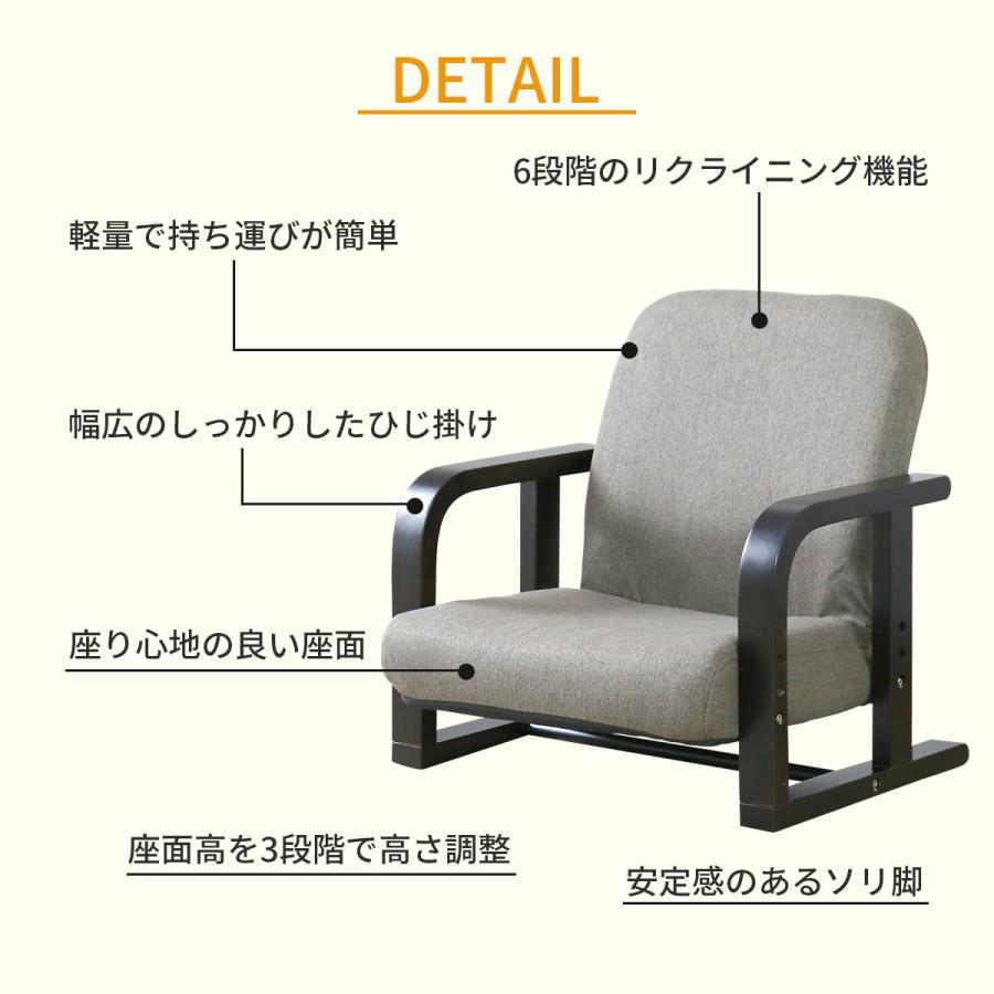 DORIS（ドリス） 座椅子 チェア 椅子 コンパクト ソファ いす 腰痛 1人