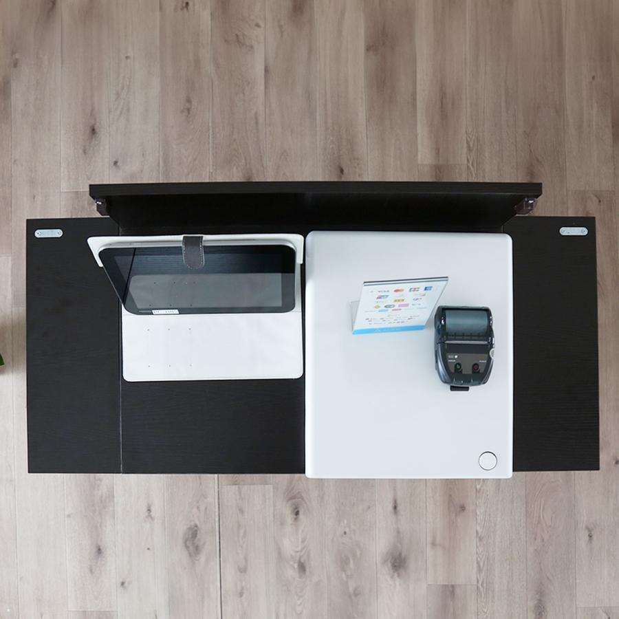 カウンター レジ レジカウンター 受付カウンター 受付 木製 什器 ハイ テーブル 幅60 オフィス 接客 鍵付き 引き出し付 受付台 店舗 ポクラ60cm