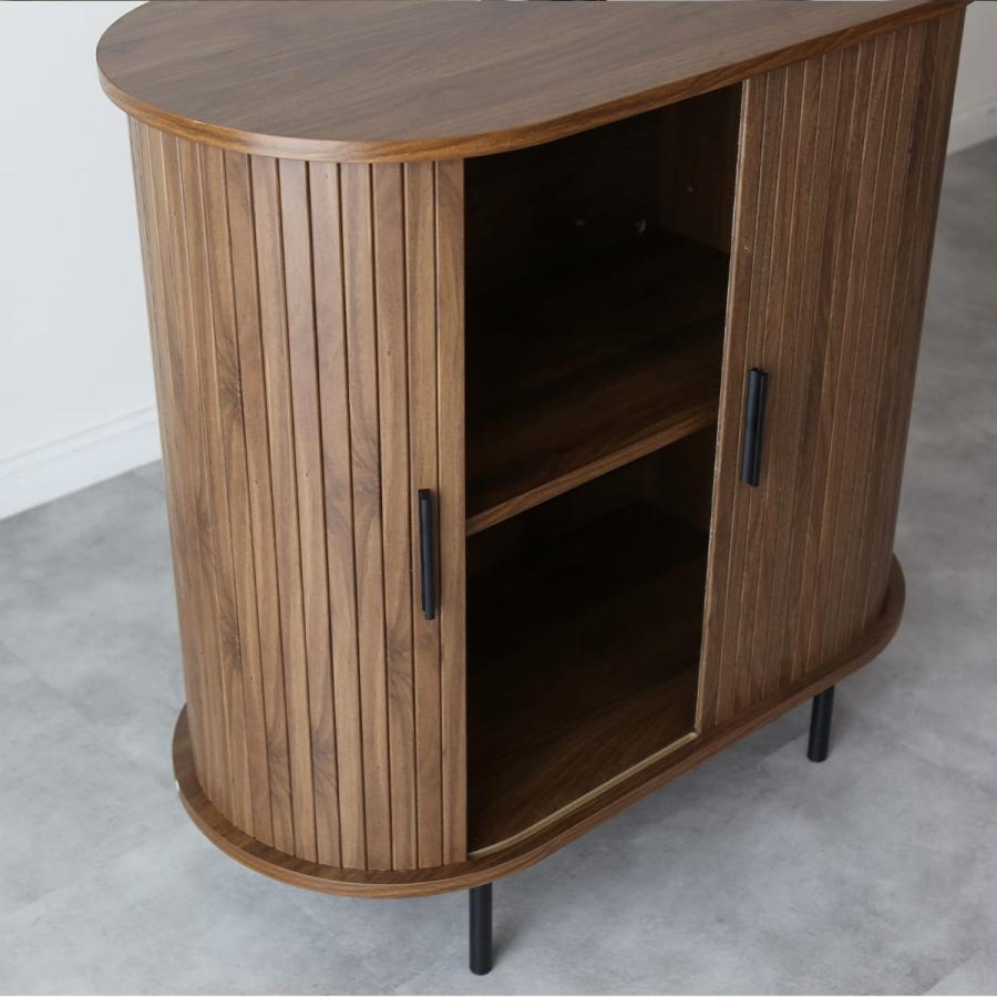 美品】唐木家具 蛇腹扉•収納付ミニチェスト ヴィンテージ 美品】唐木