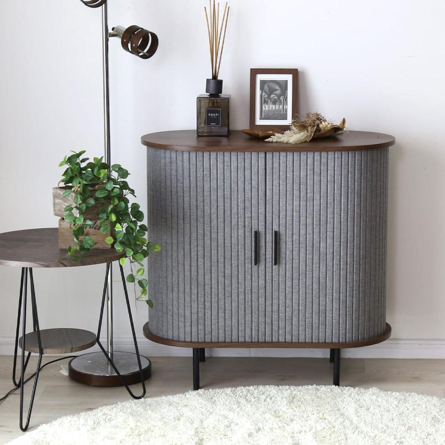 DORIS（ドリス） サイドボード 蛇腹 キャビネット 幅80 高さ80 収納棚