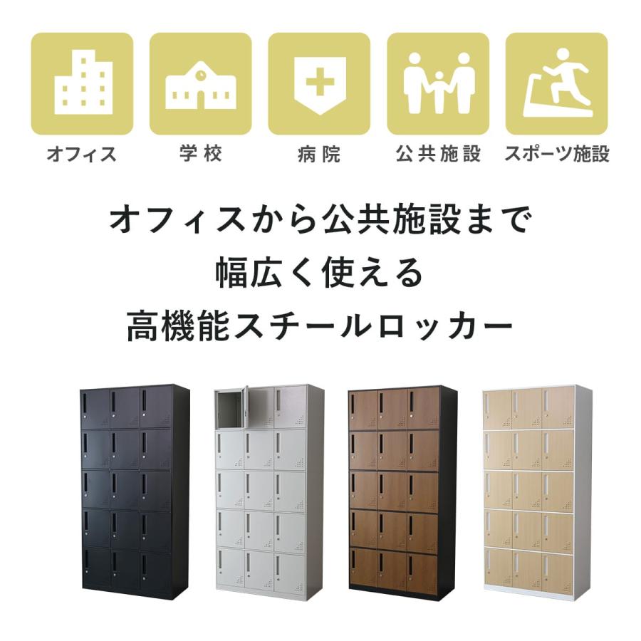 DORIS（ドリス） ロッカー 15人用 スチールロッカー 3列5段 更衣