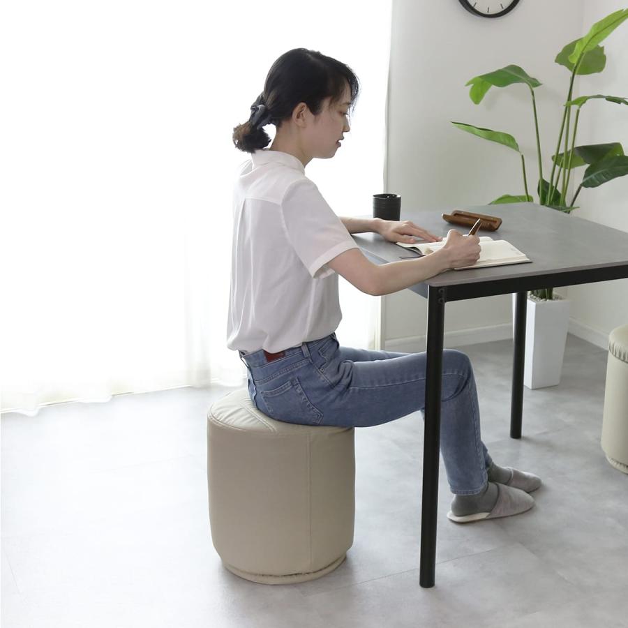 DORIS（ドリス） スツール 椅子 高さ41cm 回転 オットマン 丸椅子