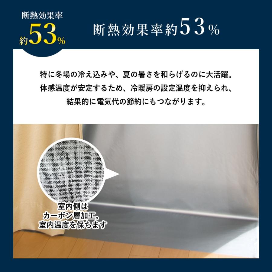 DORIS（ドリス） 断熱カーテンライナー 暑さ対策 2枚入り 100×225cm