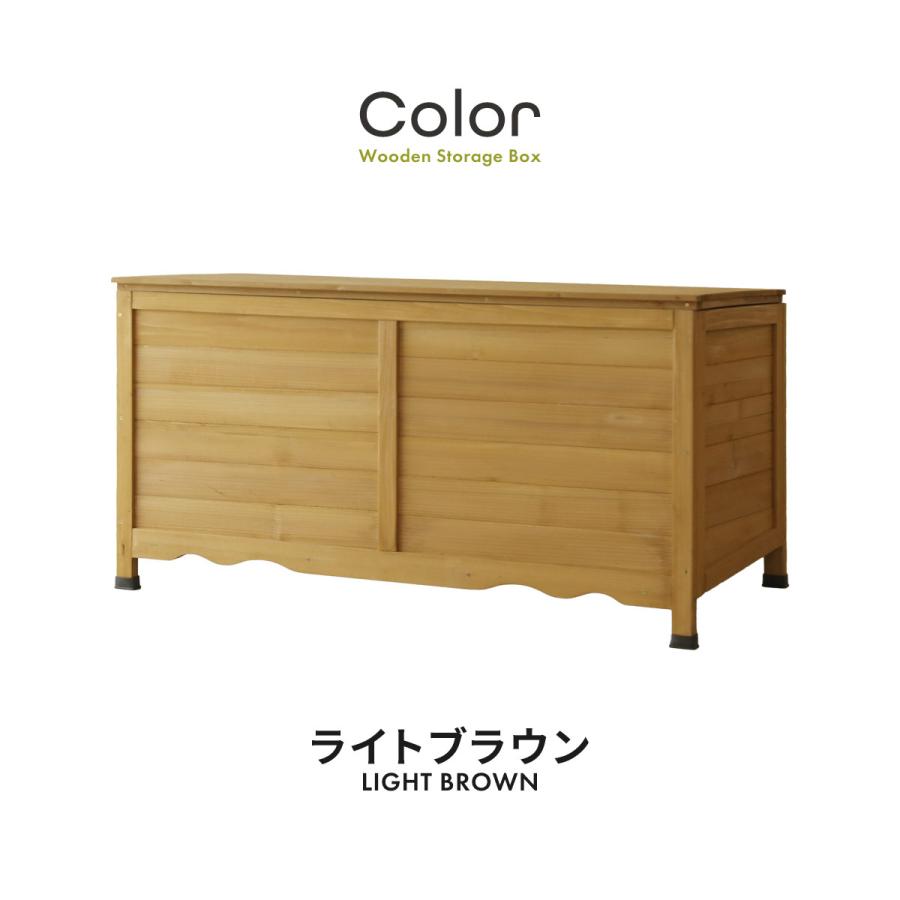 倉庫 物置 屋外収納 おしゃれ 大容量 幅122×奥行54×高さ63.5-110.5 木製 庭 ベランダ ガーデニング用品 収納ボックス 天然木 シーダー ドリス | DORIS | 07
