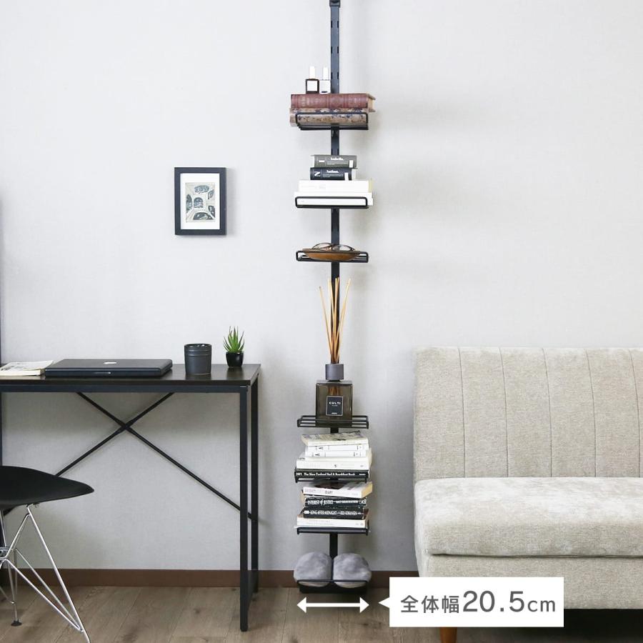 シューズラック ラック 省スペース スリム 突っ張り つっぱり式 幅30 可動棚 壁面収納 玄関収納 隙間収納 突っ張り収納 ディスプレイラック エアラ ドリス | DORIS | 12