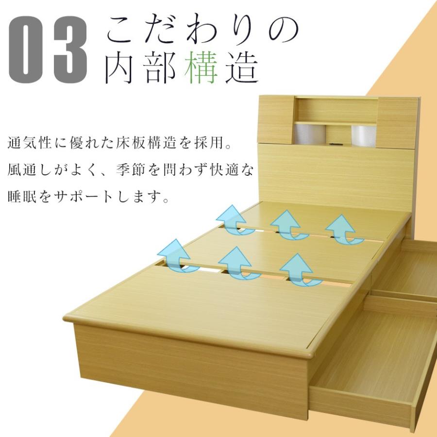 DORIS（ドリス） ベッド ダブル ベット ロー フロア ダブル 棚