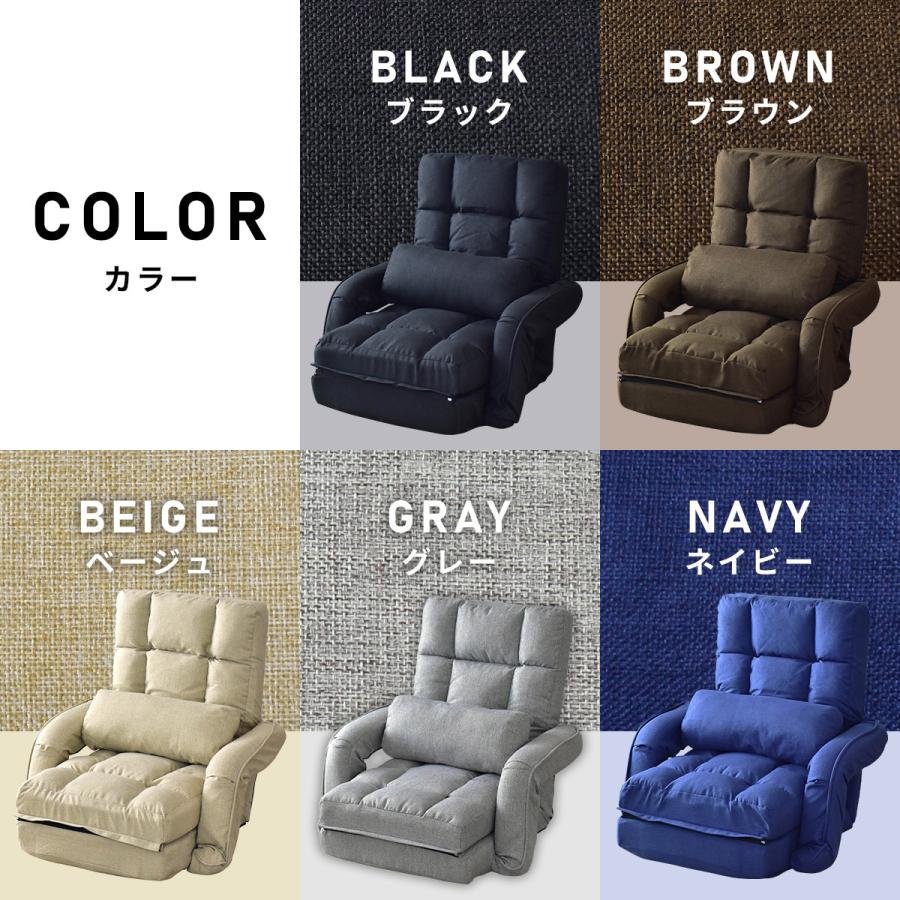 DORIS（ドリス） 座椅子 肘掛付き リクライニング コンパクト