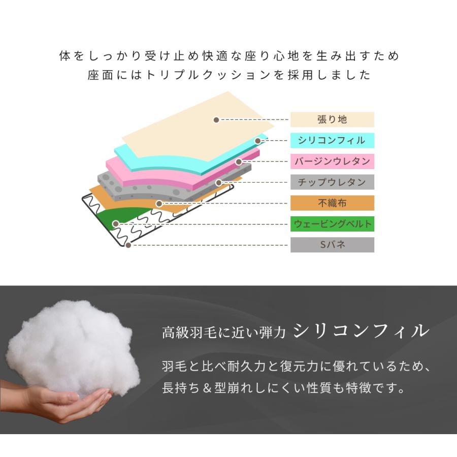 ダイニングソファ ソファー コーナーソファ リビング ダイニング 幅120cm 4人掛け モダン クラーヌ 北欧 ドリス_15