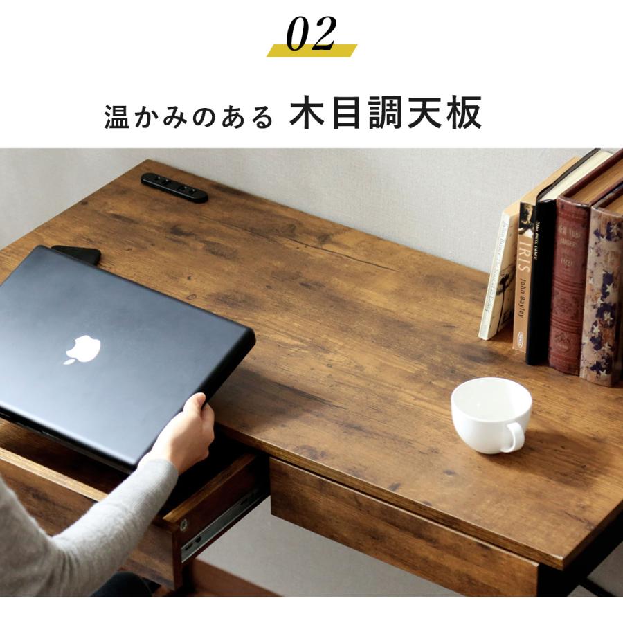 デスク チェア セット パソコンデスク 木目調 収納 コンパクト 幅90 引き出し付き オフィス 在宅勤務 書斎 ジャービス 北欧 新生活 プレゼント ドリス｜grazia-doris｜16