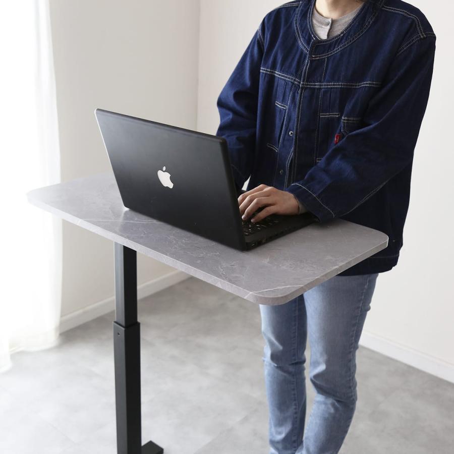 DORIS（ドリス） 昇降テーブル 大理石風 リフトテーブル 幅70cm 昇降式