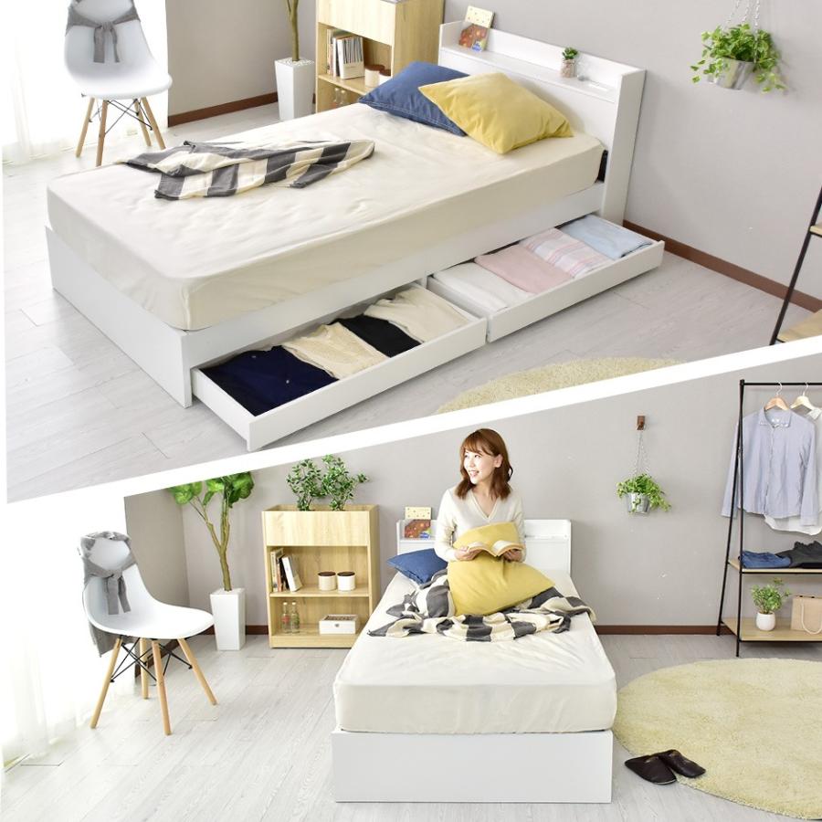 Bダブルベッド【グラードD／ブラック色】ベッド ダブル 宮棚付き