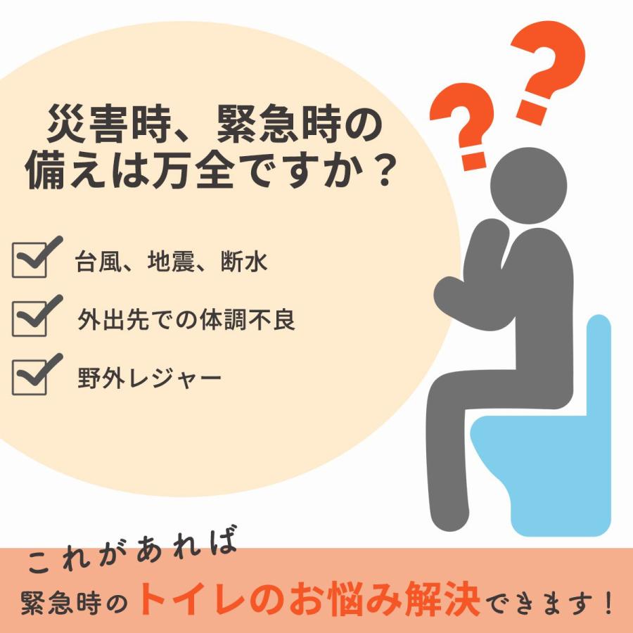 簡易トイレ 防災トイレ ポンチョトイレ 緊急用 防災用品 抗菌 消臭 レジャー 渋滞 断水 災害 ポンチョ付き簡易トイレ 1人暮らし ドリス｜grazia-doris｜03