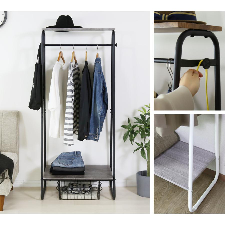 値下げ　棚付き　ハンガーラック　シャビーシック Amazon｜ハンガーラック 幅90 キャスター付 クローゼット コート
