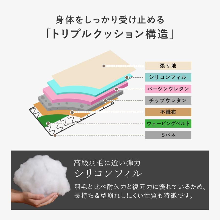 ソファーベッド ソファ 2人掛け ごろ寝ソファー ローソファ リクライニング フロアソファ テーブル付き おしゃれ 北欧 コンフォルト 新生活 ドリス｜grazia-doris｜27