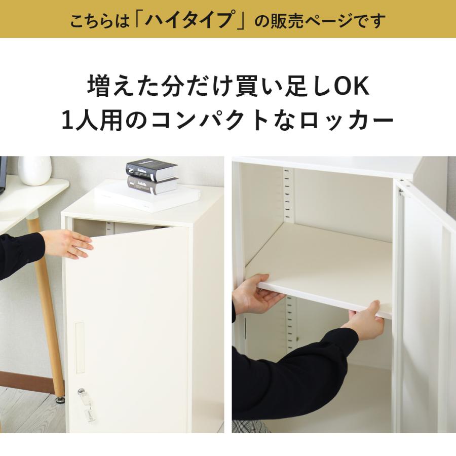 スチールロッカー おしゃれ 鍵付き 鏡付き 1人用 ロッカー 宅配ボックス 連結可能 収納 職場 オフィスロッカー シュライハイ 北欧 ドリス | DORIS | 07