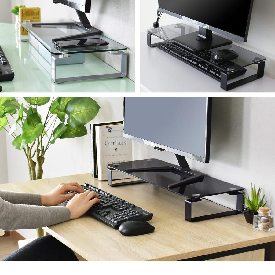 DORIS（ドリス） モニター台 ガラス おしゃれ ゲーミング 収納