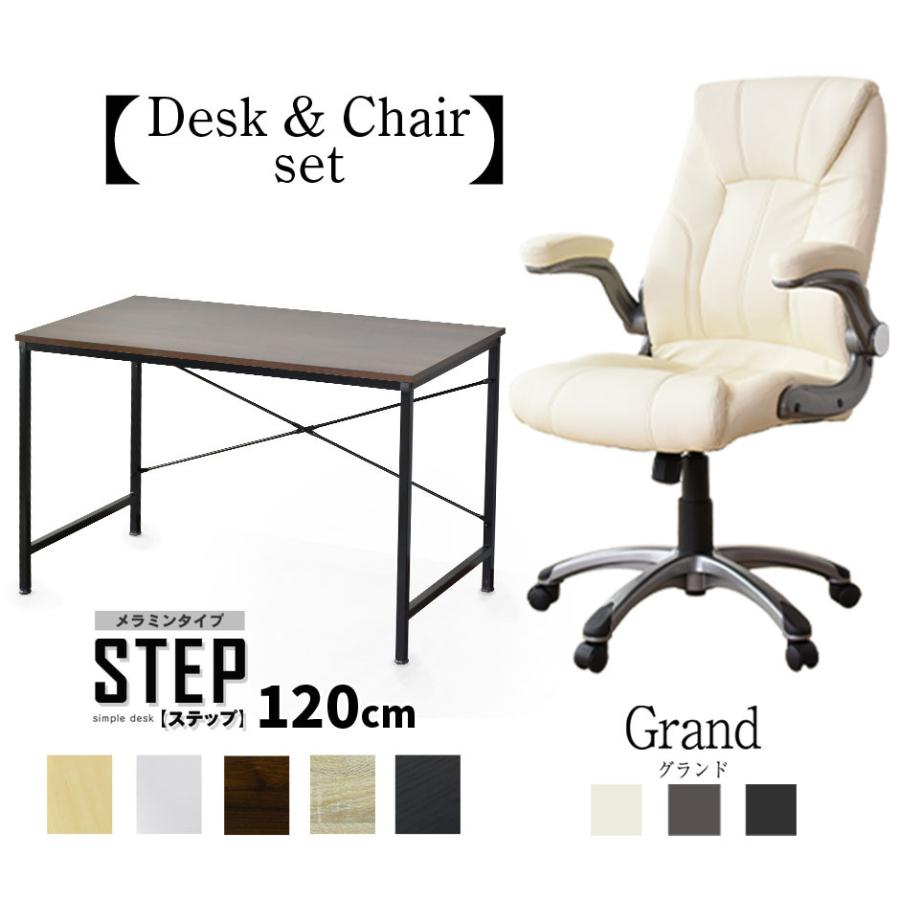 パソコンデスク オフィスデスク メラミン 作業台 リクライニング キャスター付 オフィスチェア おしゃれ 木製 肘付 ハイバック ステップ1 60 グランド Ste1gra Set Doris 通販 Yahoo ショッピング