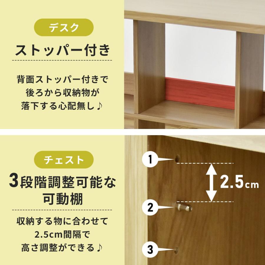 DORIS（ドリス） デスク パソコンデスク チェスト セット 収納チェスト