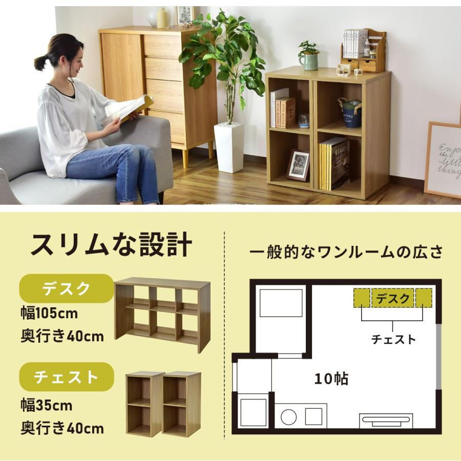 DORIS（ドリス） デスク パソコンデスク チェスト セット 収納チェスト