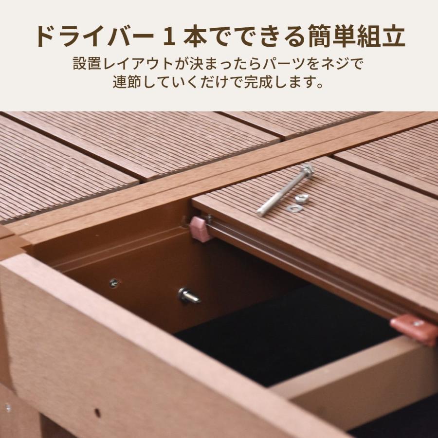 DORIS（ドリス） ウッドデッキ 0.5坪用 人工木 高耐久 ベランダ