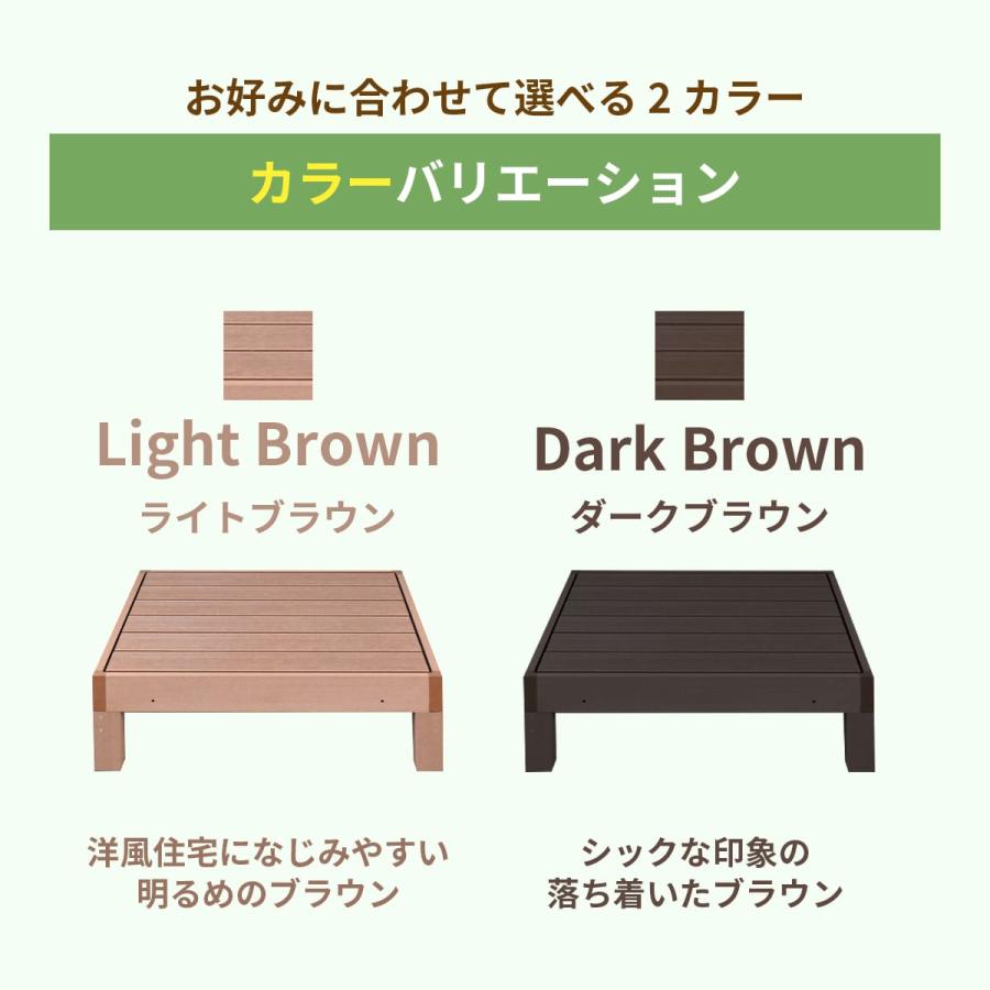 ウッドデッキ 0.75坪用 人工木 高耐久 ベランダ バルコニー 庭 DIY キッド リフォーム 屋外用 ガーデンデッキ ステージ バルコニー用 人工木デッキ 4点セットの画像