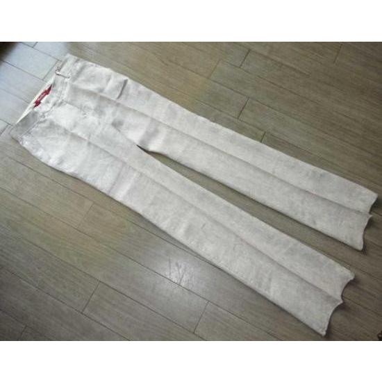 【売り切りお値下げ】 AFOSO-01 麻素材 センタープレスストレートパンツ 生成り MaxMara STUDIO 【2264996932】(11385円)