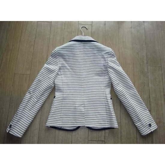 Max Mara Studio ELCE トリムデザイン ボーダーテーラードジャケット 