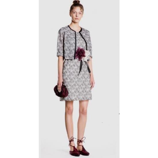 MAXMARA WEEKEND LINE ZEBIO 花刺繍 シルクノースリーブワンピース