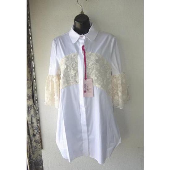 DALBUM レース刺繍デザイン オーヴァーブラウス 白 MaxMara Shine | Max Mara | 01