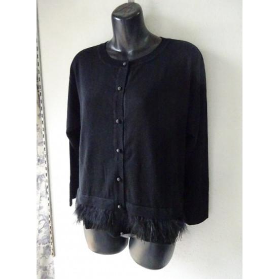 JERTA シルクウール フリンジデザインカーディガン 黒 MaxMara STUDIO Max Mara Studio JERTA シルクウール フリンジデザイン
